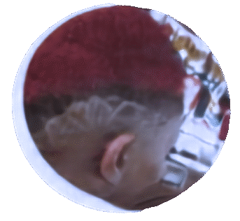 Fresh colour rinse over a sharp taper, seen from the side